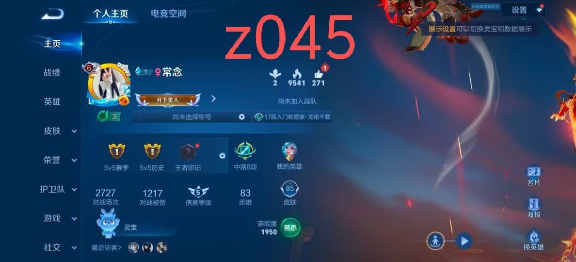 WZ30010王者荣耀账号详情图1